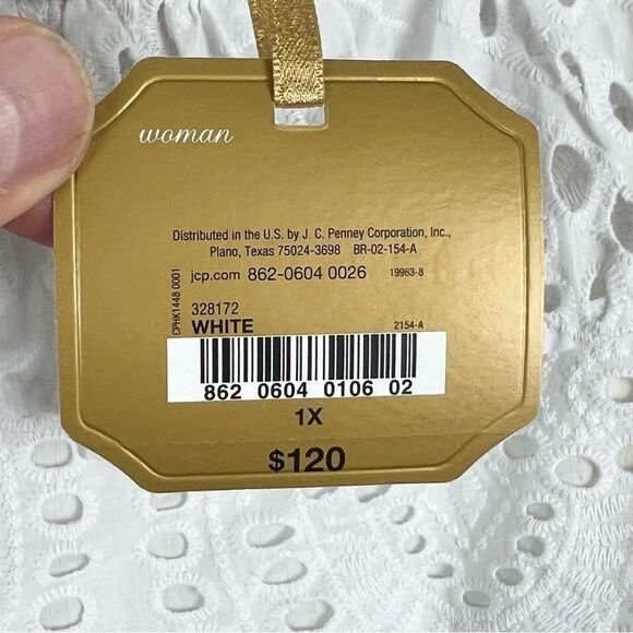 Ryegrass NWT Embroidered Eyelet Dress Sz 1X White Flare Ruffle Cottagecore Boho - Picture 9 of 10